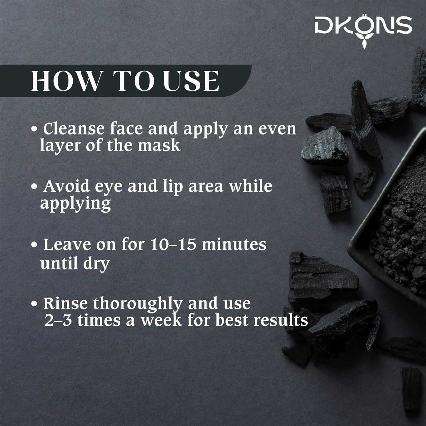 Charcoal Face Mask with Cocoa Butter for Unclog Pores and Reduce Blackheads - Image 5