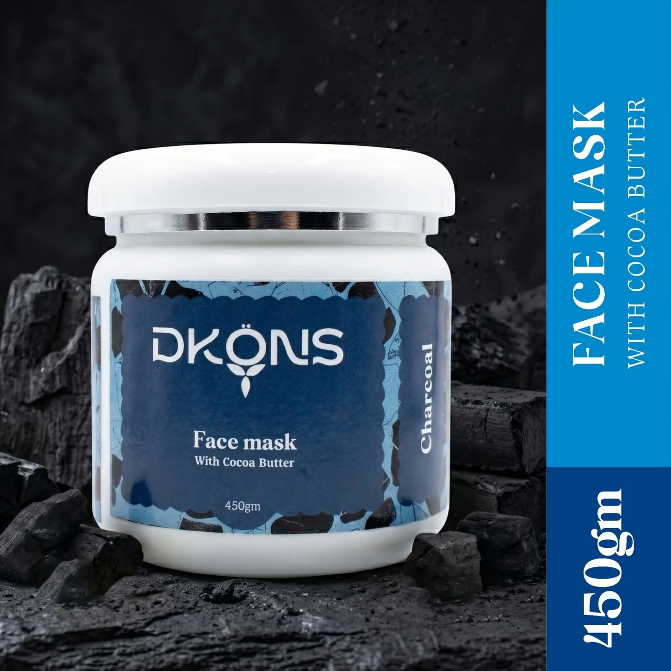 Charcoal Face Mask with Cocoa Butter for Unclog Pores and Reduce Blackheads - Image 2
