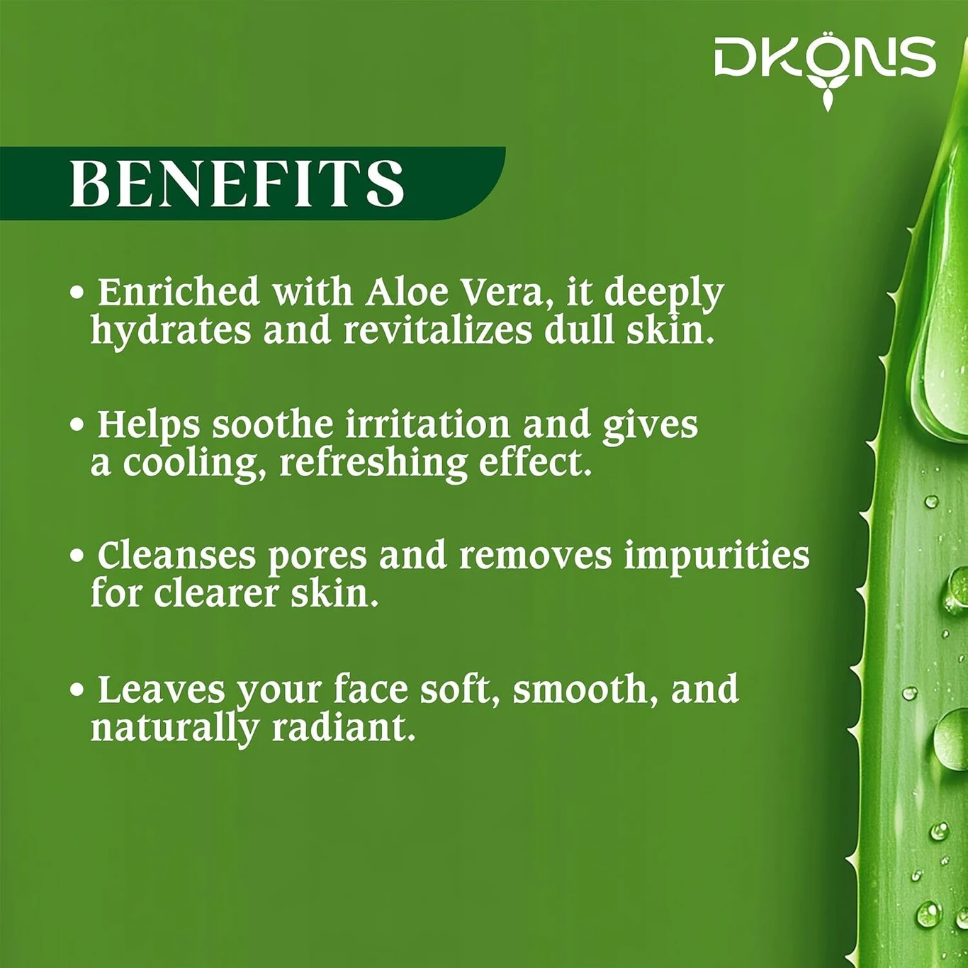 Face mask with Aloevera Extract Helps Deeply Clean Pores and remove Impurities - Image 4