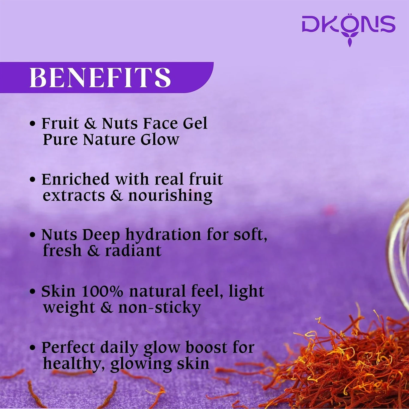 Dkons DKONS Saffron Extracts Massage Cream, Brightening and Hydrating - Image 5